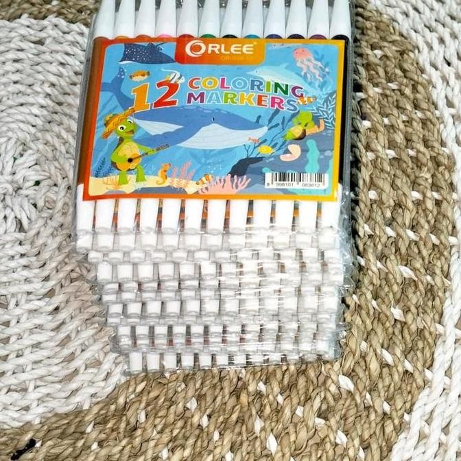 

12Pack Paket Spidol Warna Warni Orlee Isi 12 Pack (Perpack Isi 12Pcs) New Stok