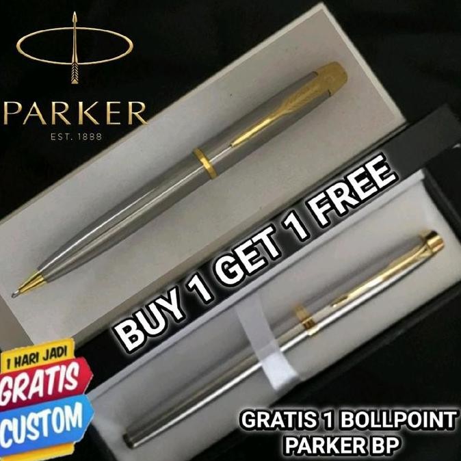 

Bollpoint Mewah Parker Buy 1 Get 1 Free Pen Rb & Bp Gold Clip Gratis Box Exlusive Dan Gratis Grafir Nama Stationery New Stok