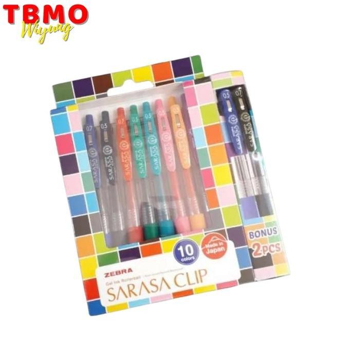

Tbmo Bolpen Sarasa Clip Set Isi 10 Free 2 Pcs New Stok