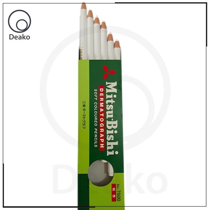 

Pensil Kaca Pencil Glass Dermatograph Mitsubishi Original Putih White New Stok