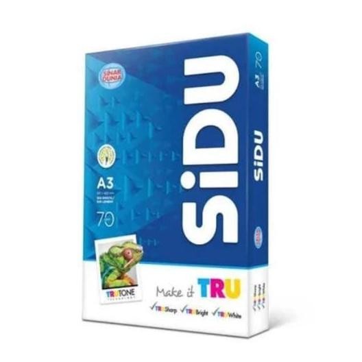 

Sidu Kertas A3 70Gr Copier 1 Rim (500 Lembar) Kertas Hvs A3 Kertas Fotocopy - Sidu Kertas Hvs A3 70Gsm New Stok