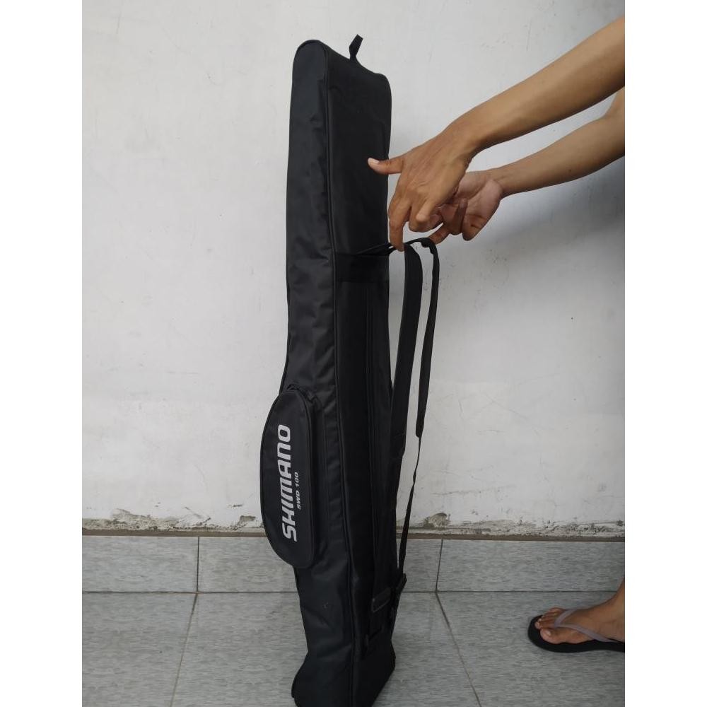 Premium Tas Pancing Laut 100Cm 3/4 Joran Black Uk 100Cm Tas Pancing Murah Ukuran 100Cm Model Rangsel