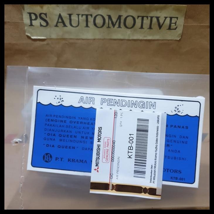 

TERMURAH STICKER AIR PENDINGIN ORIGINAL KTB-001 !!!