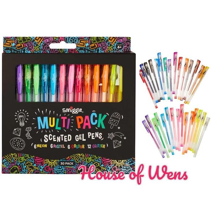 

Smiggle Multipack Scented Gel Pens X30 Original - Pulpen Pack New Stok