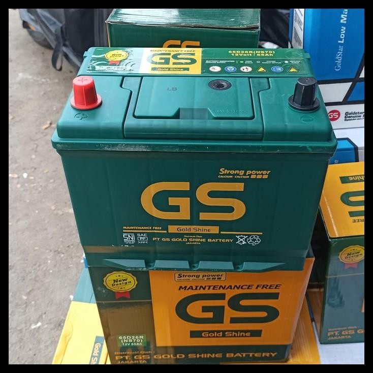 HOT DEAL AKI ACCU MF KERING NS70 12V 65AH 65AMPER 65D26R GS GOLD SHINE 