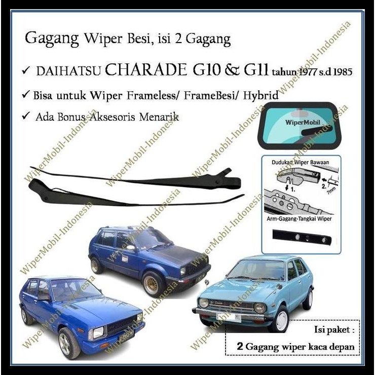 GRATIS ONGKIR GAGANG WIPER DAIHATSU CHARADE G10 G11 TAHUN 1977 1978 1979 1980 1981 1982 1983 1984 19