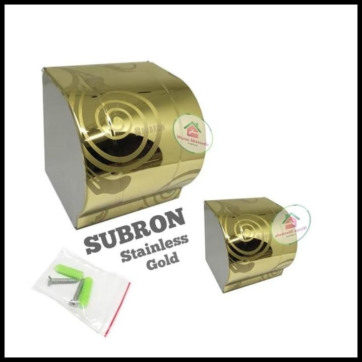 Tempat Tissue Toilet/Tempat Tisu Roll Gulung/Tempat Tisu Subron Gold