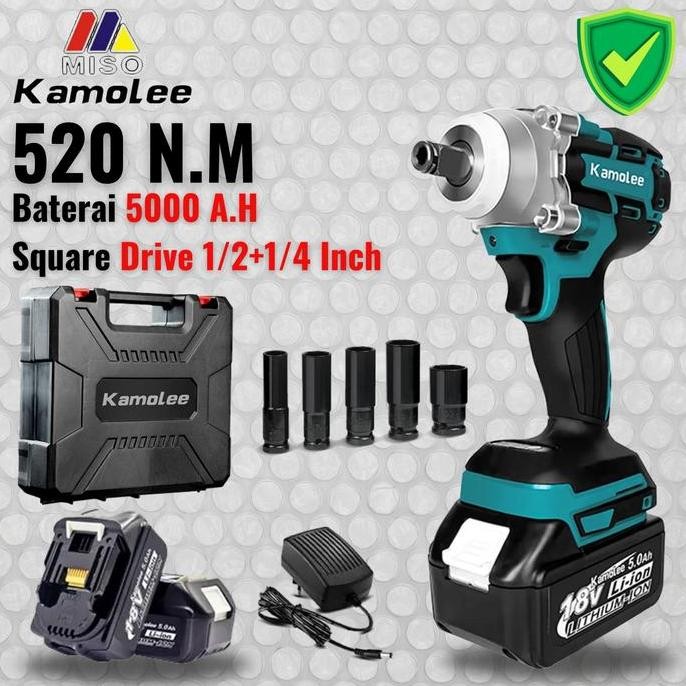 Kamolee - Cordless Electric Impact Wrench-Impact Drill-DTW285/520N.M