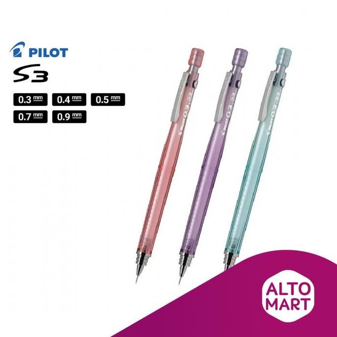 

Pilot S3 Mechanical Pencil 0.3 0.4 0.5 0.7 0.9 Mm Pensil Mekanik Drafting Sketch Sketsa New Stok