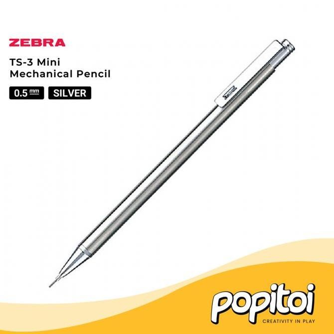 

Zebra 4C T-3 Stainless Steel Mini Ballpoint Pen For Travel 0.7 Mm Refill Pulpen New Stok