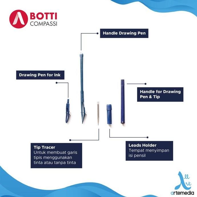 

Botti Design Compass Luxury 507 Series Set Jangka Presisi & Stabil New Stok
