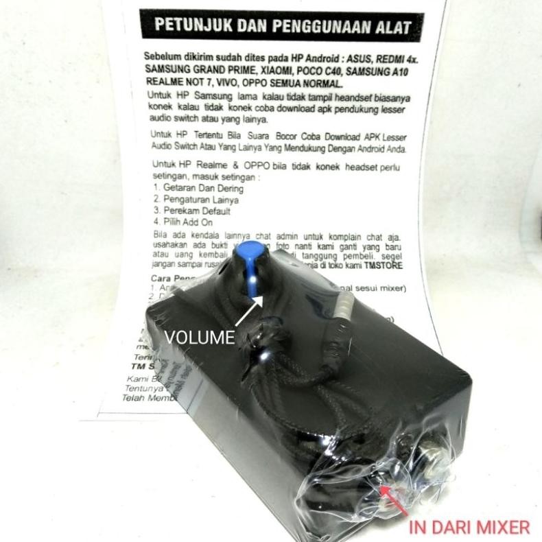 Alat rekam dari mixer ke semua hp android ASD v1 DiM