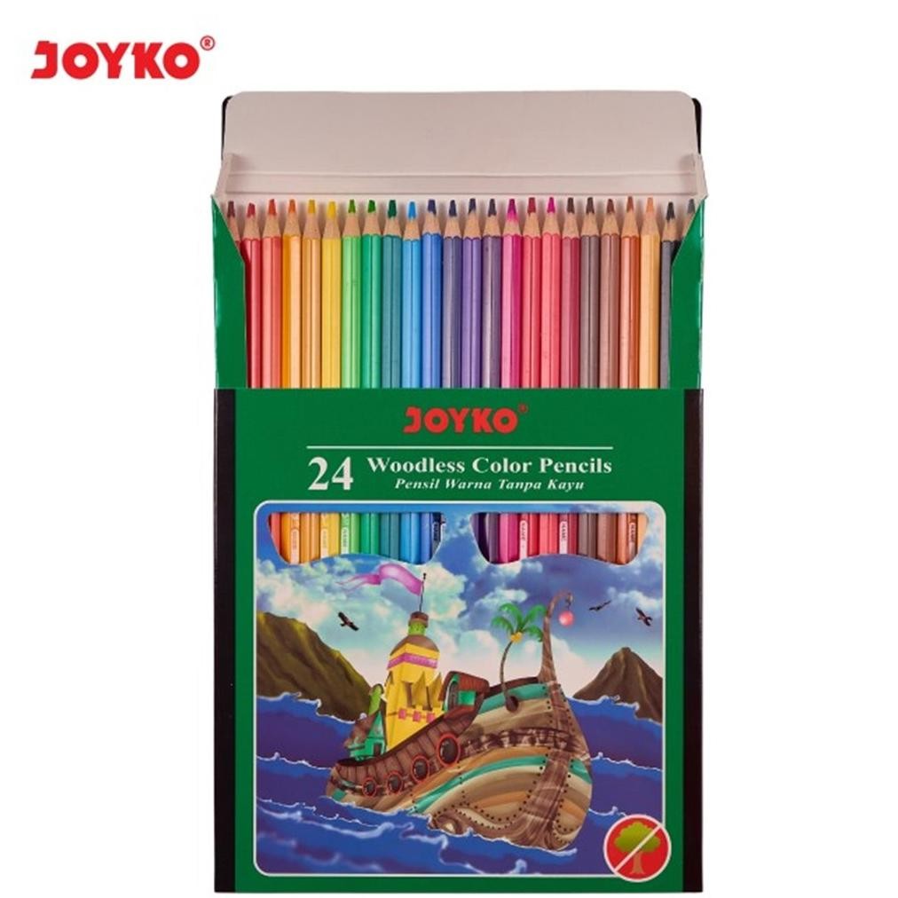 

Gd-324 Nas Joyko Pensil Warna 12 24 Warna / Woodless Color Pencils Hexagonal Grips Joyko Panjang Isi 24 Pcs Cp-104 Cp-100 Gd-324