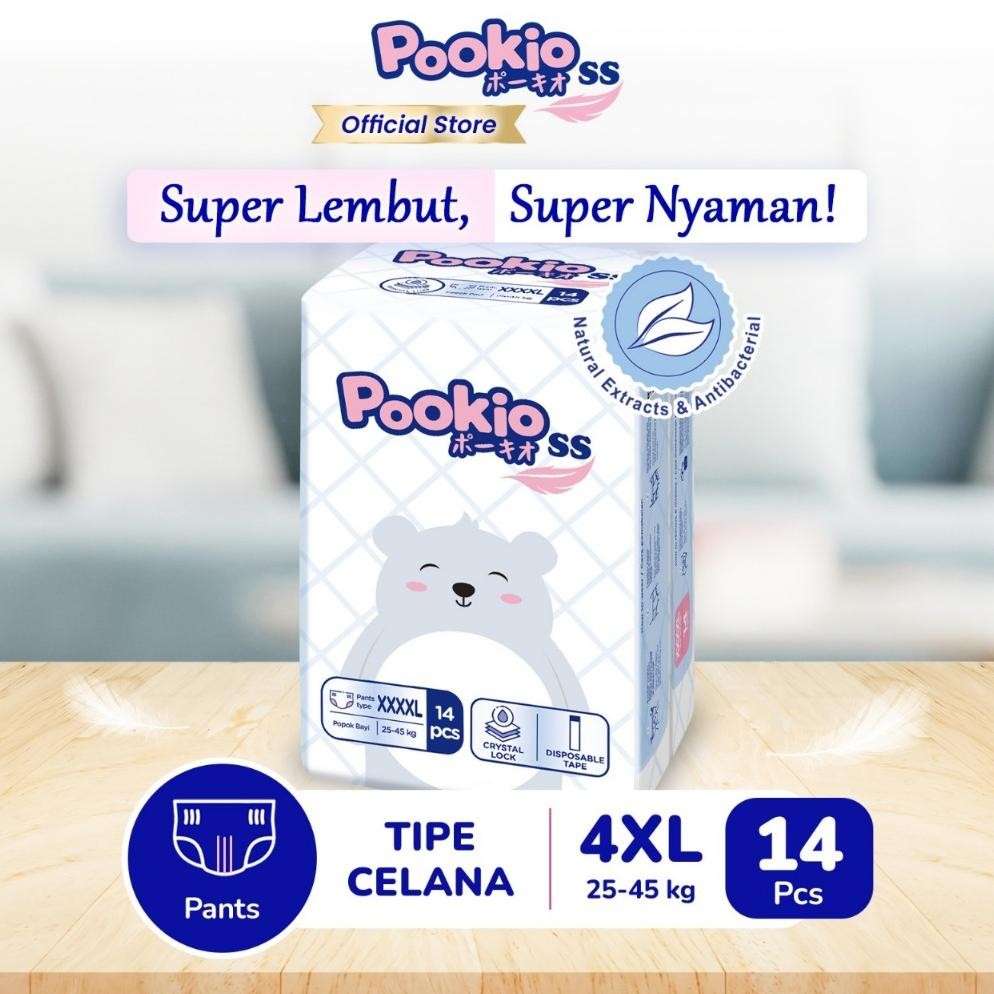 [JUMBO SIZE] Pookio SS Popok Anak Diaper Celana 4XL / XXXXL14 - Popok XXXXL