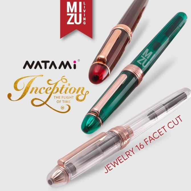 

Natami Inception Rose Gold Fountain Pen Jewelry Grade 16 Facet Cut Stainless Steel Nib New Stok
