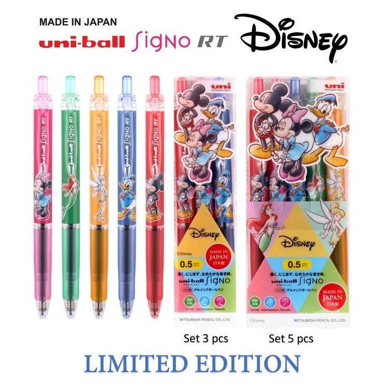

New Uni Ball Signo Disney Limited Edition Set Gel Pen 0.5Mm Black Ballpoint Gel 0,5Mm New Stok