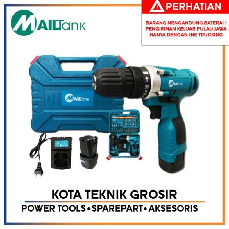 BOR CORDLESS 18VOLT BOR BATERAI MAILTANK BOR BATTERAI MAILTANK KOMPLIT 2BATTERAI