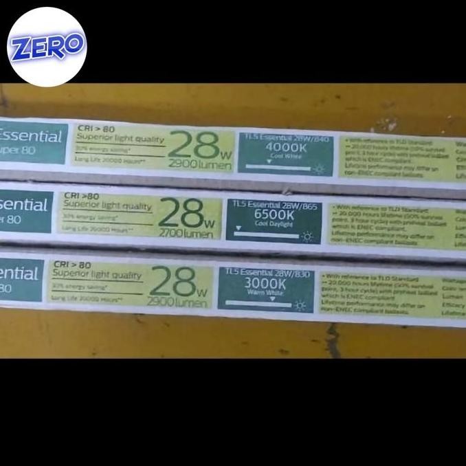 Lampu TL T5 28W Philips Refil T5 28W Putih 865 Lampu Neon