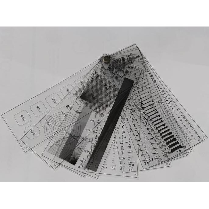 

Dot Point Gauge Transparent Film Stain Card 10 Type Set New Stok