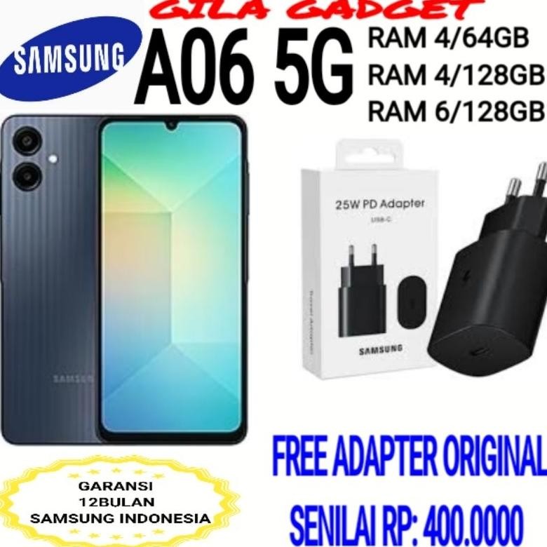 SAMSUNG A06 4G & 5G RAM 4/64GB + 4/128GB  GARANSI RESMI DiM