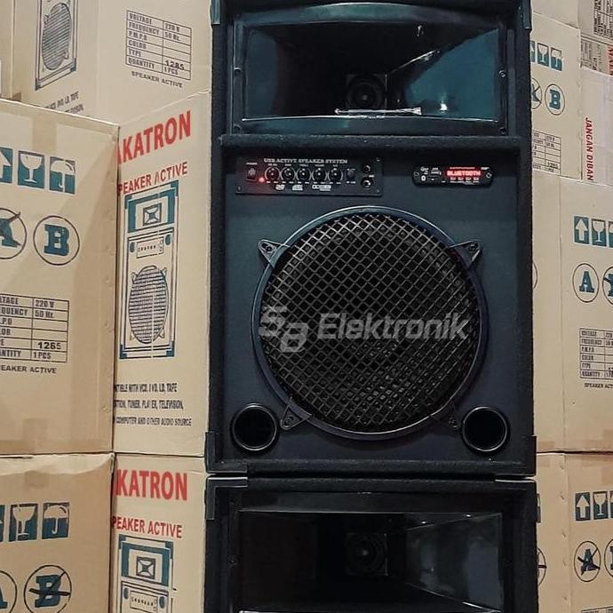 Paket Hemat AKATRON Karaoke 12 Inch + Mic Wireless - Speaker Bluetooth Hajatan