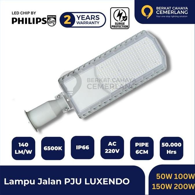Lampu Jalan PJU Philips LUXENDO BRP121 50W-200W Outdoor Floodlight Tahan Lama