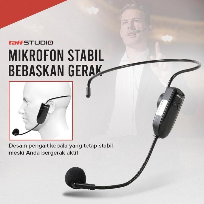 Mic Wireless Headset Bando Call Center Imam Masjid Original