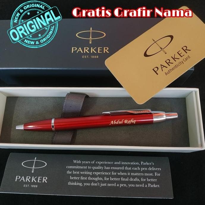 

Pulpen Mewah Parker Red Original Exclusive Gratis Grafir Nama New Stok