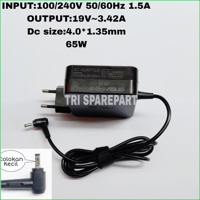 Adaptor Charger Asus W15-065N1B 19V 3.42A 4.0X1.35Mm Original Laptop