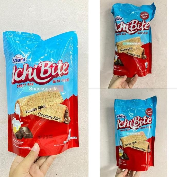 

ICHIBITE SNACK BAR VANILLA STICK / CHOCOLATE STICK / MIX CHOCO VAN- ICHI BITE