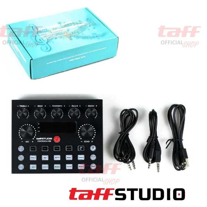SoundCard V8S TaffSTUDIO Mixer 2 Input Audio Microphone BM800 700 8000