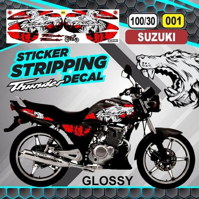 striping Suzuki Thunder 125 / decal Thunder 125 / variasi Suzuki Thunder 125 Motor Motorcycle