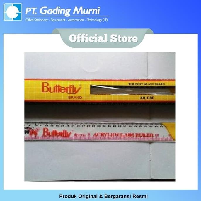 

Butterfly Penggaris Mika 40Cm New Stok