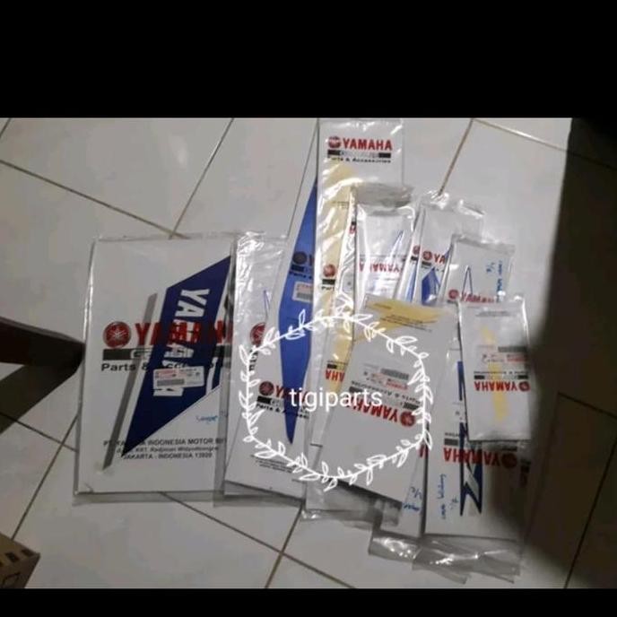 Striping Stiker Yamaha R25 Biru Putih GP Series