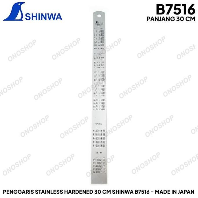 

Penggaris Stainless Steel 30 Cm - Sinhwa - Made In Japan New Stok