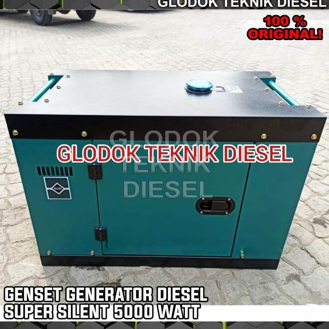 ready  DIESEL GENSET SILENT 5000 watt Generator Listrik SILENT SOLAR 5 KW