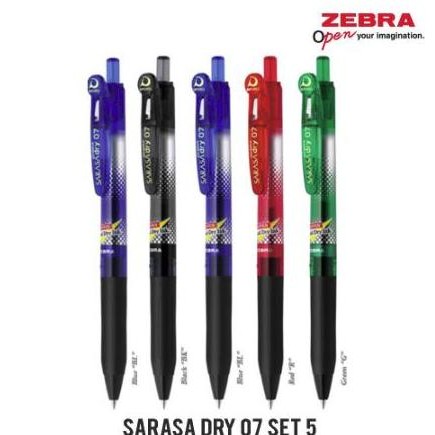 

Zebra Sarasa Dry 07 Set 5 New Stok