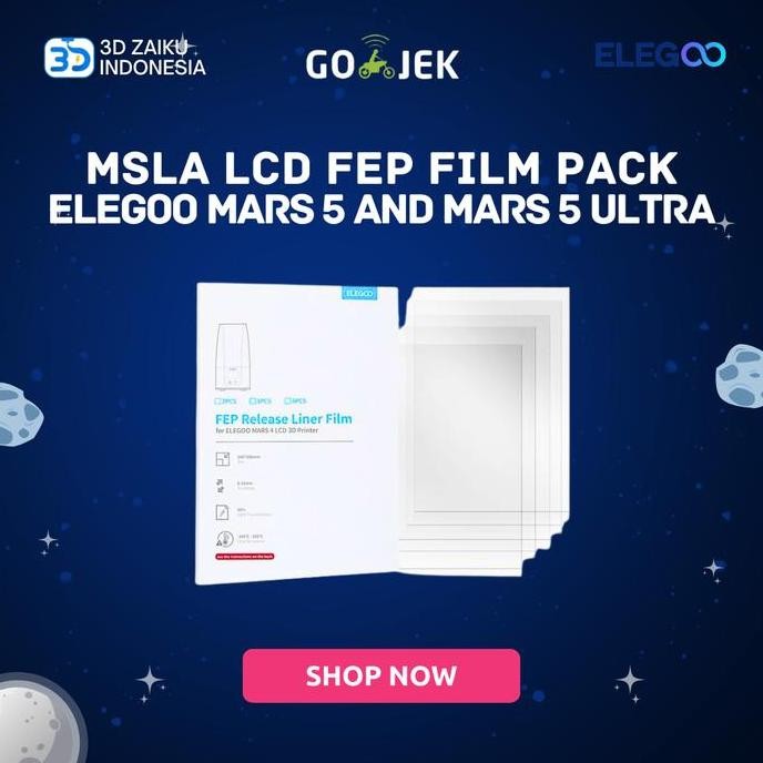 TERMURAH - Original ELEGOO Mars 5 and Mars 5 Ultra MSLA LCD FEP Film Pack