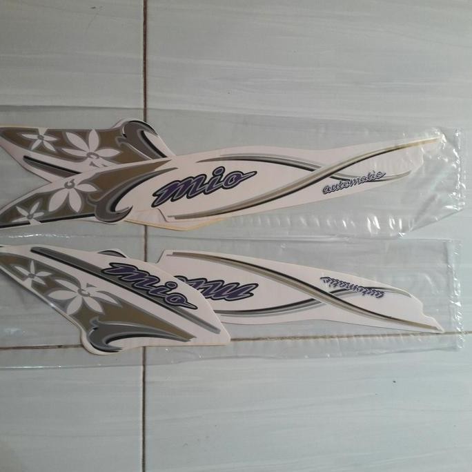 stiker striping body motor mio sporty 2004 putih