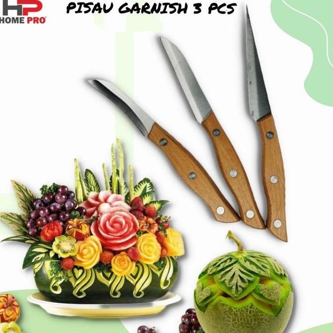 

Pisau Garnish Pisau Ukir Buah 3 Pcs Pisau Buah Sayur Pisau Dapur