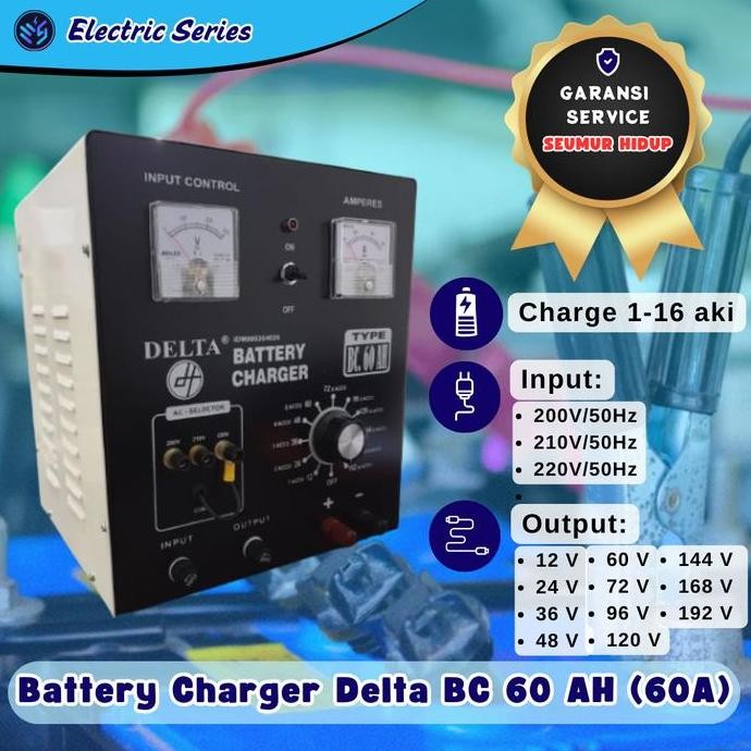 TERLARIS - Battery Charger Accu/Cas Aki Delta BC 60 AH (DT 660D)