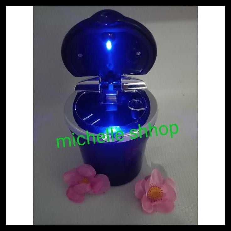 DISKON ASBAK MOBIL LED/ASBAK ROKOK PORTABLE HITAM MOBIL PAJERO SPORT 