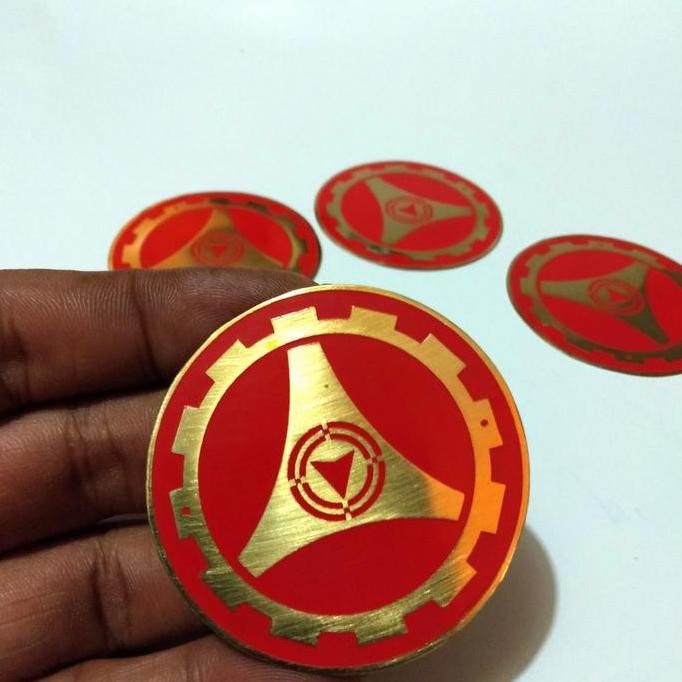 Vespa emblem kitiran Wheeldop vigano merah