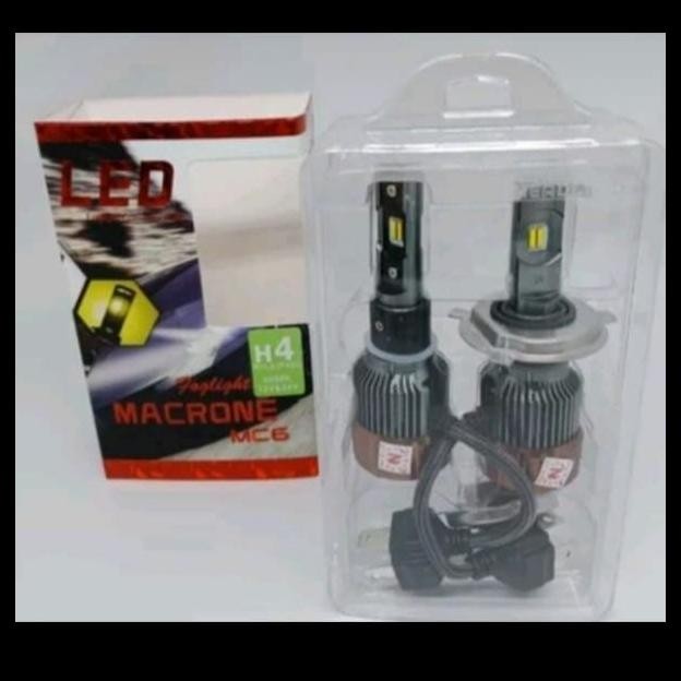 TERMURAH BOHLAM TURBO LED MC 6 MACRONE H4 