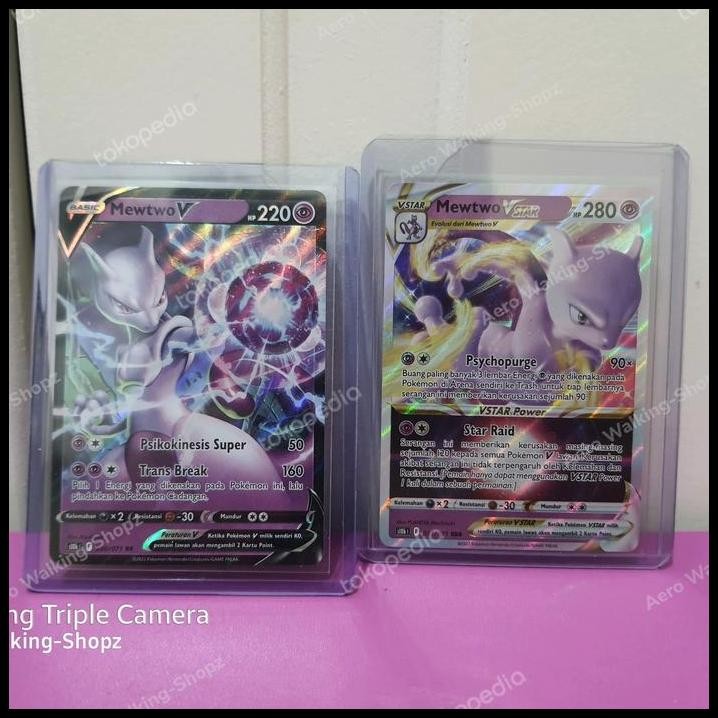 Mewtwo V & Mew Two VSTAR | Kartu Pokemon GO TCG Indonesia s10b