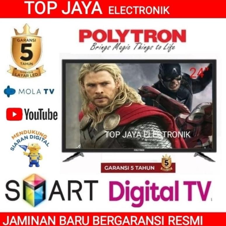 Led TV Polytron 24 Inch Smart TV/Polytron Led TV Digital Smart TV 24 Inch New Series DiM