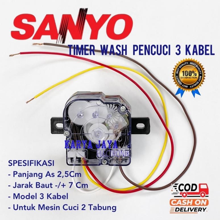 Timer Wash Mesin Cuci SANYO 2 Tabung 3 Kabel / Timer Mesin Cuci SANYO DiM