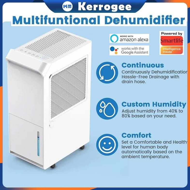 TUYA APP ControlSmart Dehumidifier 30L Air Dryer 2 In 1 Air Purifier Portabel Dehumidifier Serap Air