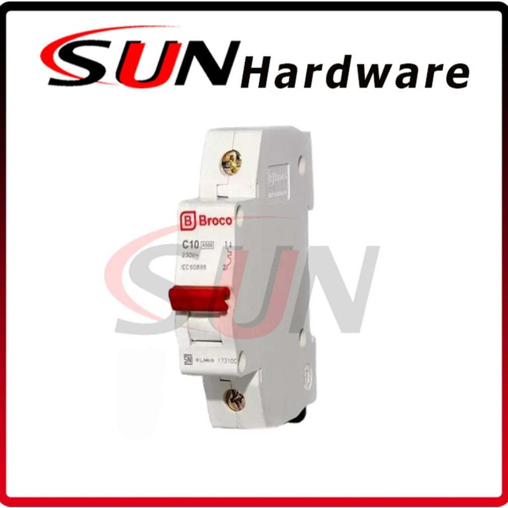 Saklar Listrik Mcb Broco C 2 4 6 10 16 A Ampere 1 Phase Original Asli DiM