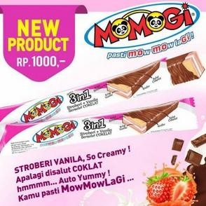 

Momogi Rasa 3In1 Stroberi + Vanilla Bersalut Cokelat 20 Bks X 15G